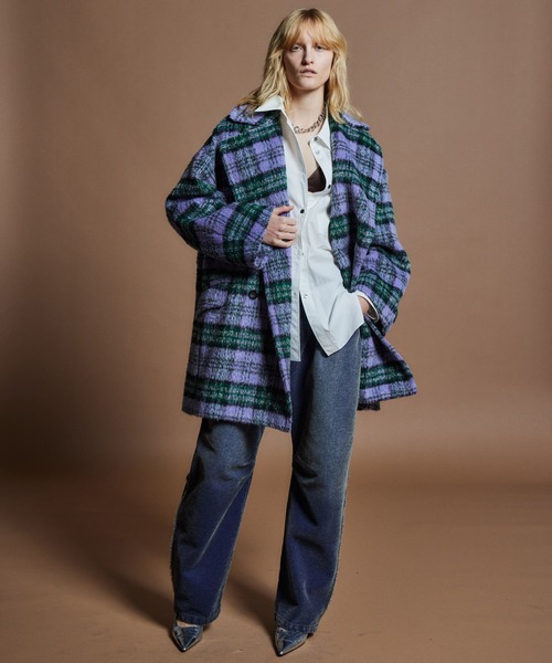 MAISON SPECIAL(メゾンスペシャル)の「【26WINTER PRE-ORDER】Mohair Shaggy Coat/モヘアシャギーコート(チェスターコート・レディース・パープル/グレー/ピンク・FREE)」の5枚目の写真