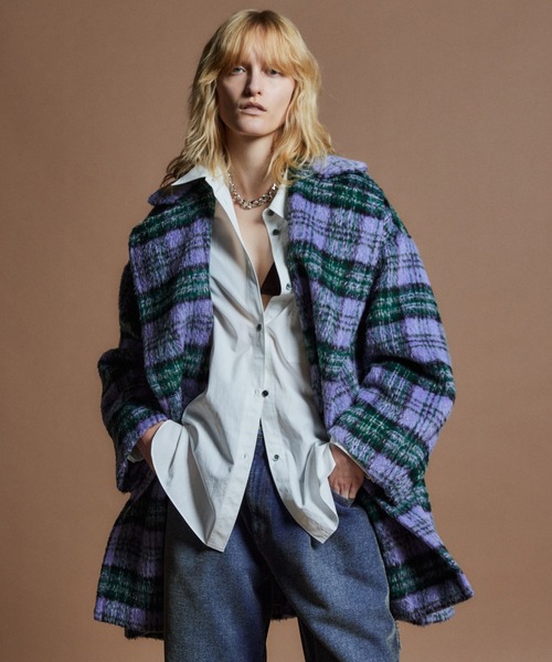 MAISON SPECIAL(メゾンスペシャル)の「【26WINTER PRE-ORDER】Mohair Shaggy Coat/モヘアシャギーコート(チェスターコート・レディース・パープル/グレー/ピンク・FREE)」の7枚目の写真