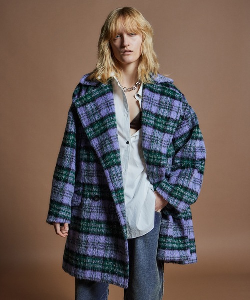 MAISON SPECIAL(メゾンスペシャル)の「【26WINTER PRE-ORDER】Mohair Shaggy Coat/モヘアシャギーコート(チェスターコート・レディース・パープル/グレー/ピンク・FREE)」の11枚目の写真