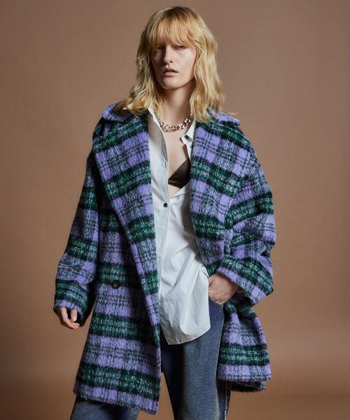 MAISON SPECIAL(メゾンスペシャル)の「【26WINTER PRE-ORDER】Mohair Shaggy Coat/モヘアシャギーコート(チェスターコート・レディース・パープル/グレー/ピンク・FREE)」の12枚目の写真