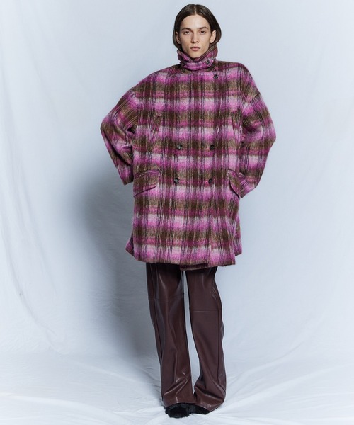 MAISON SPECIAL(メゾンスペシャル)の「【26WINTER PRE-ORDER】Mohair Shaggy Coat/モヘアシャギーコート(チェスターコート・レディース・パープル/グレー/ピンク・FREE)」の15枚目の写真