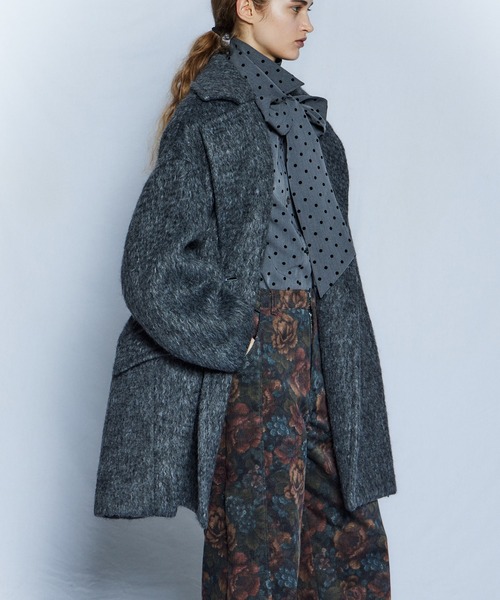 MAISON SPECIAL(メゾンスペシャル)の「【26WINTER PRE-ORDER】Mohair Shaggy Coat/モヘアシャギーコート(チェスターコート・レディース・パープル/グレー/ピンク・FREE)」の21枚目の写真