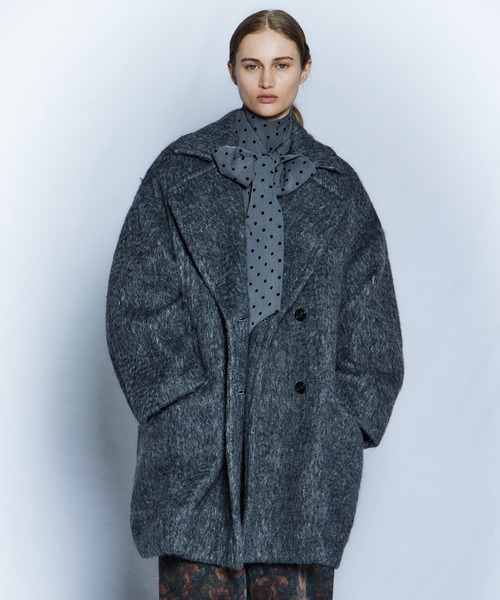 MAISON SPECIAL(メゾンスペシャル)の「【26WINTER PRE-ORDER】Mohair Shaggy Coat/モヘアシャギーコート(チェスターコート・レディース・パープル/グレー/ピンク・FREE)」の22枚目の写真