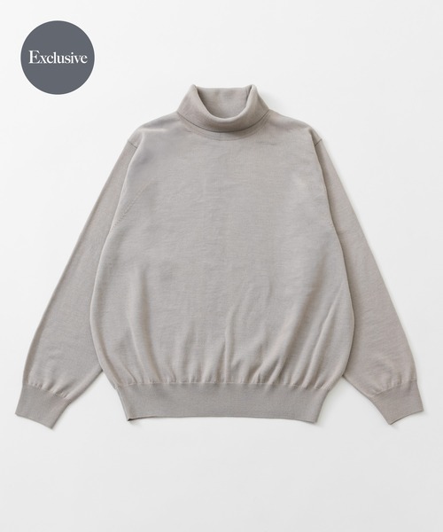 crepuscule(クレプスキュール)の「『別注』crepuscule×URBAN RESEARCH ハイゲージタートル(ニット/セーター・メンズ・ブルー/ブラック/イエロー/グレー/パープル/ベージュ・2/1)」の3枚目の写真