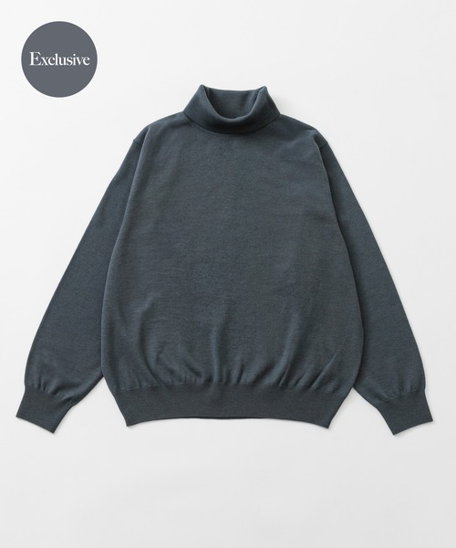 crepuscule(クレプスキュール)の「『別注』crepuscule×URBAN RESEARCH ハイゲージタートル(ニット/セーター・メンズ・ブルー/ブラック/イエロー/グレー/パープル/ベージュ・2/1)」の2枚目の写真
