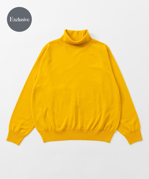 crepuscule(クレプスキュール)の「『別注』crepuscule×URBAN RESEARCH ハイゲージタートル(ニット/セーター・メンズ・ブルー/ブラック/イエロー/グレー/パープル/ベージュ・2/1)」の6枚目の写真