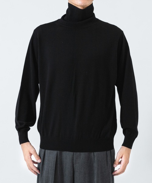 crepuscule(クレプスキュール)の「『別注』crepuscule×URBAN RESEARCH ハイゲージタートル(ニット/セーター・メンズ・ブルー/ブラック/イエロー/グレー/パープル/ベージュ・2/1)」の7枚目の写真