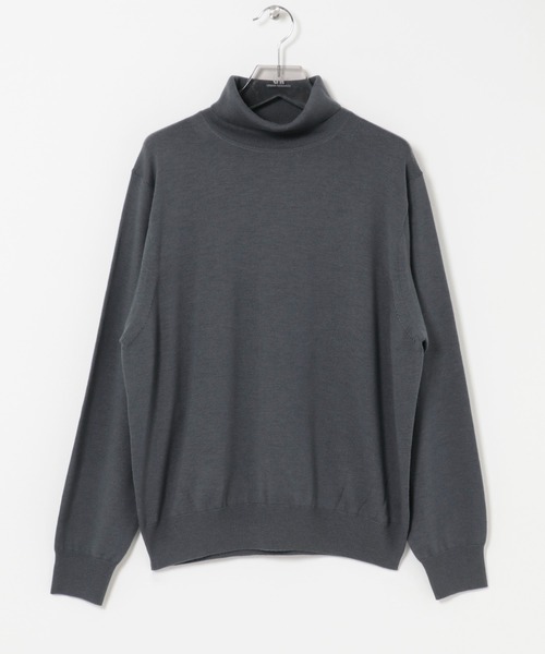crepuscule(クレプスキュール)の「『別注』crepuscule×URBAN RESEARCH ハイゲージタートル(ニット/セーター・メンズ・ブルー/ブラック/イエロー/グレー/パープル/ベージュ・2/1)」の12枚目の写真