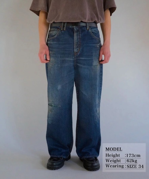 Anachronorm(アナクロノーム)の「【ANACHRONORM】REMAKED WIDE 5P DENIM PANTS(その他パンツ・メンズ・インディゴブルー・32/30)」の18枚目の写真