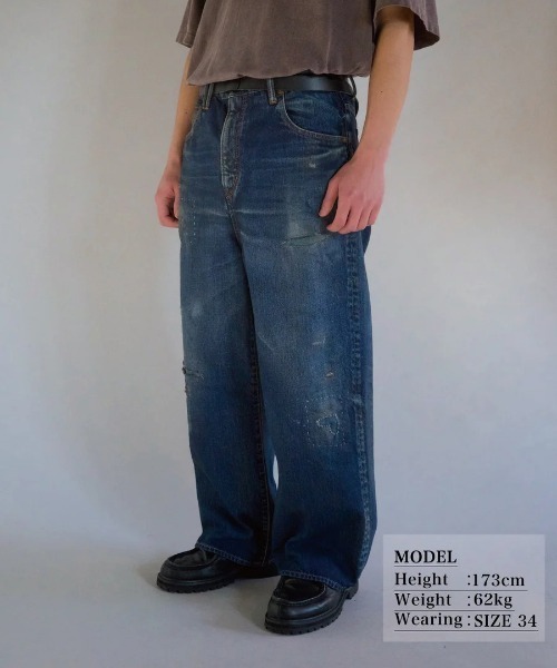 Anachronorm(アナクロノーム)の「【ANACHRONORM】REMAKED WIDE 5P DENIM PANTS(その他パンツ・メンズ・インディゴブルー・32/30)」の2枚目の写真