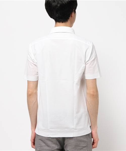 HELIOPOLE(エリオポール)の「 鹿の子スキッパーシャツ(シャツ/ブラウス・メンズ・ホワイト/ブルー/ネイビー・LARGE/MEDIUM)」の5枚目の写真