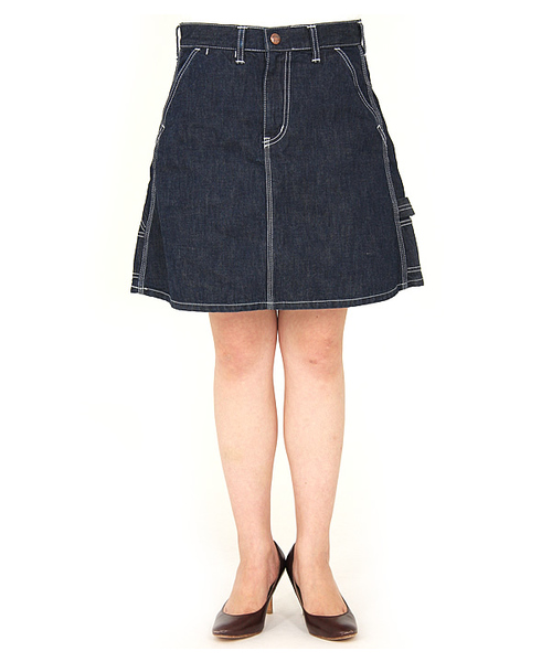 BEAMS BOY(ビームスボーイ)の「BEAMS BOY / デニム ペインターミニスカート(デニムスカート・レディース・ネイビー・0/1)」の4枚目の写真