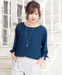 Pierrot | 袖リボンシフォンブラウス(シャツ/ブラウス)