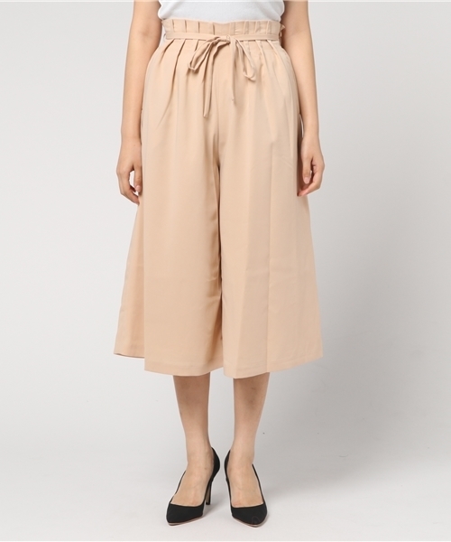 MIIA（ミーア）の「ウエストピンタックガウチョパンツ（その他パンツ・レディース・ピンク/オフホワイト/ブルー/ベージュ・FREE）」の7枚目の写真