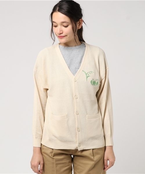 Ne-net（ネネット）の「S いぬねことりニット（ニット/セーター・レディース・グリーン/イエロー/オフホワイト・02/03）」の15枚目の写真