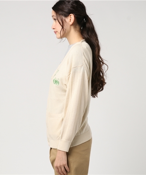 Ne-net（ネネット）の「S いぬねことりニット（ニット/セーター・レディース・グリーン/イエロー/オフホワイト・02/03）」の16枚目の写真