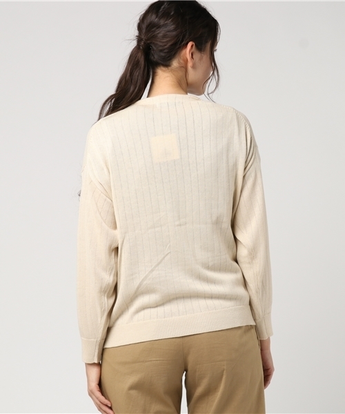 Ne-net（ネネット）の「S いぬねことりニット（ニット/セーター・レディース・グリーン/イエロー/オフホワイト・02/03）」の17枚目の写真