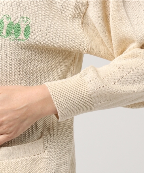 Ne-net（ネネット）の「S いぬねことりニット（ニット/セーター・レディース・グリーン/イエロー/オフホワイト・02/03）」の19枚目の写真