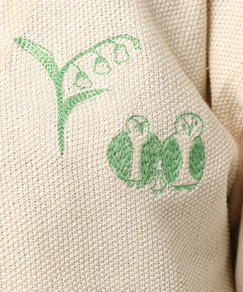 Ne-net（ネネット）の「S いぬねことりニット（ニット/セーター・レディース・グリーン/イエロー/オフホワイト・02/03）」の22枚目の写真