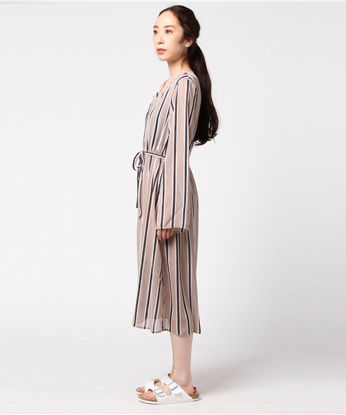 PUNYUS（プニュズ）の「ストライプ柄ワンピース（ワンピース・レディース・ブルー/ベージュ・1/3/2/4）」の4枚目の写真