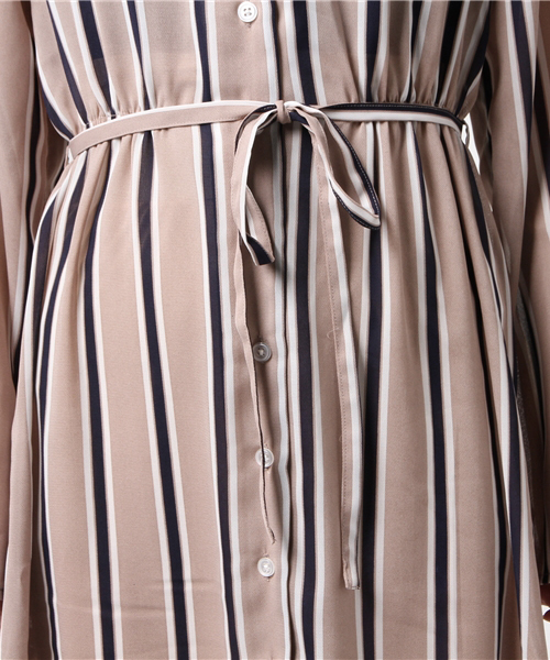 PUNYUS（プニュズ）の「ストライプ柄ワンピース（ワンピース・レディース・ブルー/ベージュ・1/3/2/4）」の8枚目の写真