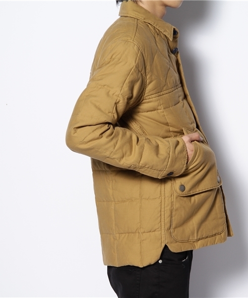 R.NEWBOLD（アールニューボールド）の「OLD&NEW/DOWN SHIRT/215000（ダウンジャケット/コート・メンズ・ベージュ/ネイビー・MEDIUM/LARGE/X-LARGE）」の3枚目の写真