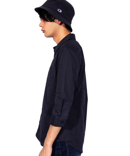 8(eight)(エイト)の「ブロード 7分袖シャツ コットン(シャツ/ブラウス・メンズ・ブラック/ホワイト/ピンク/グレー/ワイン/ネイビー・MEDIUM/LARGE/X-LARGE)」の19枚目の写真