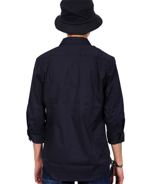 8(eight)(エイト)の「ブロード 7分袖シャツ コットン(シャツ/ブラウス・メンズ・ブラック/ホワイト/ピンク/グレー/ワイン/ネイビー・MEDIUM/LARGE/X-LARGE)」の20枚目の写真