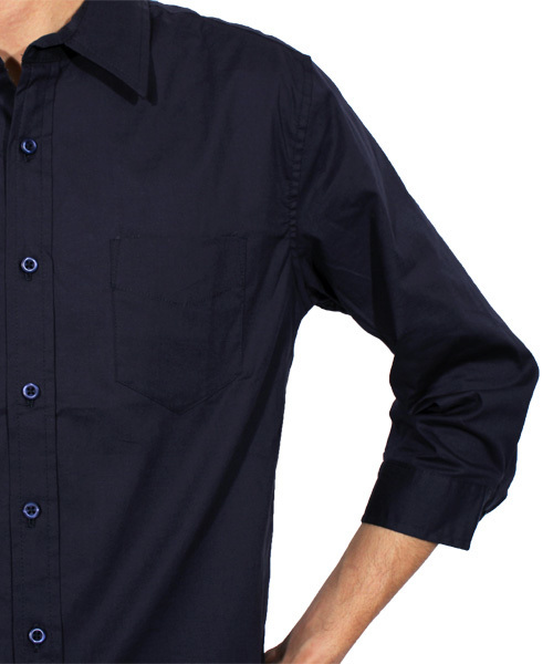 8(eight)(エイト)の「ブロード 7分袖シャツ コットン(シャツ/ブラウス・メンズ・ブラック/ホワイト/ピンク/グレー/ワイン/ネイビー・MEDIUM/LARGE/X-LARGE)」の11枚目の写真