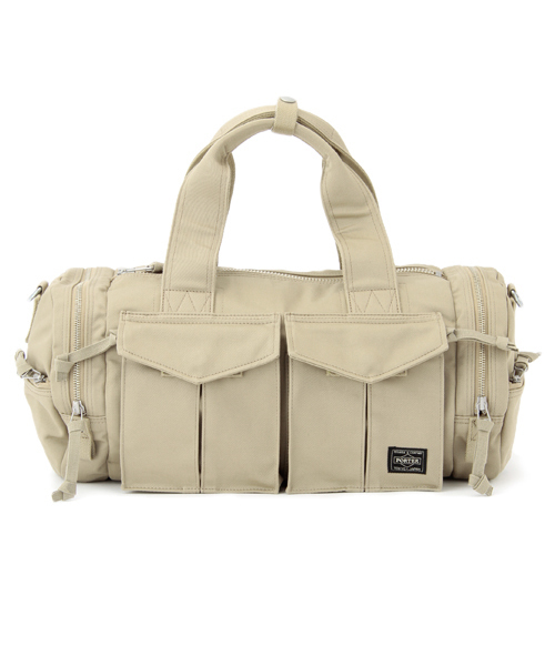 PORTER(ポーター)の「PORTER PEACE BOSTON BAG MEDIUM <B印 YOSHIDA SELECT>(ボストンバッグ・メンズ・ブラック/ベージュ/オリーブ・ONE SIZE)」の2枚目の写真