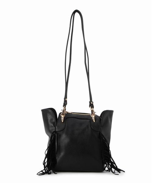 ROSE BUD（ローズバッド）の「(ROSE BUD)LEATHER FRINGE SMALL BAG 【VERY掲載】（ショルダーバッグ・レディース・ブラック/キャメル/ブラウン/レッド/ブルー/レッド系その他/ゴールド系その他/バーガンディー/アイボリー/ピンク/グリーン・ONE SIZE）」の2枚目の写真