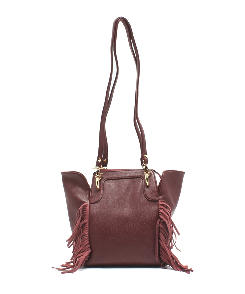 ROSE BUD（ローズバッド）の「(ROSE BUD)LEATHER FRINGE SMALL BAG 【VERY掲載】（ショルダーバッグ・レディース・ブラック/キャメル/ブラウン/レッド/ブルー/レッド系その他/ゴールド系その他/バーガンディー/アイボリー/ピンク/グリーン・ONE SIZE）」の9枚目の写真