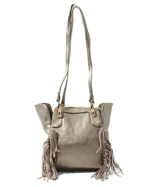 ROSE BUD（ローズバッド）の「(ROSE BUD)LEATHER FRINGE SMALL BAG 【VERY掲載】（ショルダーバッグ・レディース・ブラック/キャメル/ブラウン/レッド/ブルー/レッド系その他/ゴールド系その他/バーガンディー/アイボリー/ピンク/グリーン・ONE SIZE）」の11枚目の写真