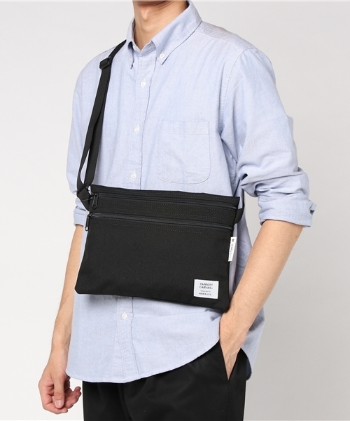 PARROTT CANVAS（パロットキャンバス）の「Parrott Canvas:ナイロンサコッシュ（ショルダーバッグ・メンズ・ダークブルー/ブラック/カーキ/パープル・ONE SIZE）」の8枚目の写真