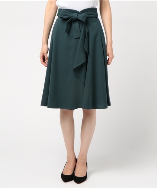 JILL by JILL STUART（ジルバイジルスチュアート）の「カラーラップスカート（スカート・レディース・ベージュ/レッド/ライトグリーン・SMALL/MEDIUM）」の4枚目の写真