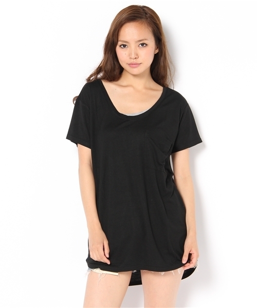LB-03（エルビー・ゼロスリー）の「OPEN Tシャツ（Tシャツ/カットソー・レディース・カーキ系/ホワイト系/ブラック系・FREE）」の2枚目の写真