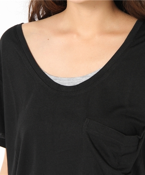 LB-03（エルビー・ゼロスリー）の「OPEN Tシャツ（Tシャツ/カットソー・レディース・カーキ系/ホワイト系/ブラック系・FREE）」の6枚目の写真