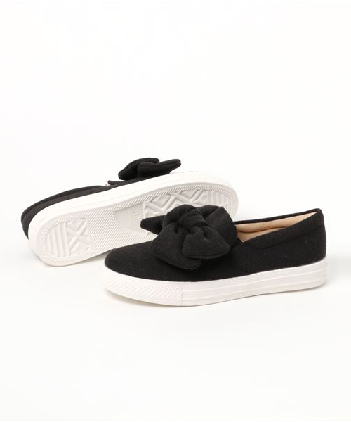 KOBE LETTUCE（コウベレタス）の「自慢したくなる大きめリボン♪BIGリボンスリッポン/レディースシューズ/スニーカー[I1430]神戸レタス（スニーカー・レディース・ブラウン/グレー/ブラック/その他/ワイン・S/LL/M/L）」の6枚目の写真