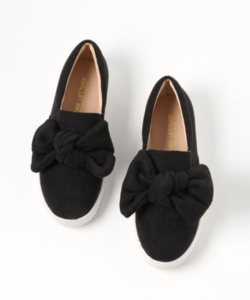 KOBE LETTUCE（コウベレタス）の「自慢したくなる大きめリボン♪BIGリボンスリッポン/レディースシューズ/スニーカー[I1430]神戸レタス（スニーカー・レディース・ブラウン/グレー/ブラック/その他/ワイン・S/LL/M/L）」の7枚目の写真