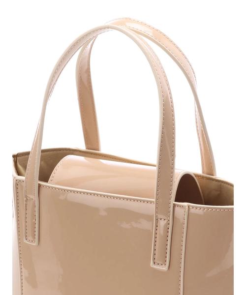 koe（コエ）の「【雑誌掲載商品】エナメル2WAYバッグ（ハンドバッグ・レディース・イエロー/ブラック/ベージュ・FREE）」の9枚目の写真