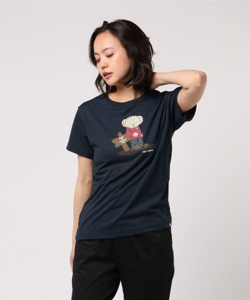 HELLY HANSEN(ヘリーハンセン)の「ヘリーハンセン ウィメンズグラフィックTシャツ / ショートスリーブヘリーベアティー(Tシャツ/カットソー・レディース・ホワイト/ミックスグレー/ブルー/ダークブルー・LARGE/MEDIUM)」の4枚目の写真