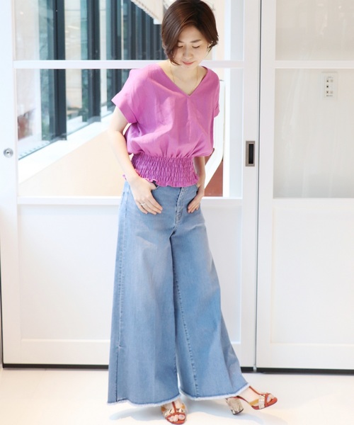 JOURNAL STANDARD（ジャーナルスタンダード）の「《WEB限定》JS+e40リネンブラウス◆（シャツ/ブラウス・レディース・ホワイト/ブラック/パープル/オレンジ系その他・FREE）」の13枚目の写真