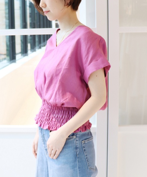 JOURNAL STANDARD（ジャーナルスタンダード）の「《WEB限定》JS+e40リネンブラウス◆（シャツ/ブラウス・レディース・ホワイト/ブラック/パープル/オレンジ系その他・FREE）」の14枚目の写真