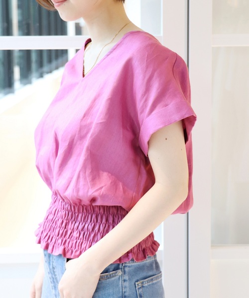 JOURNAL STANDARD（ジャーナルスタンダード）の「《WEB限定》JS+e40リネンブラウス◆（シャツ/ブラウス・レディース・ホワイト/ブラック/パープル/オレンジ系その他・FREE）」の15枚目の写真