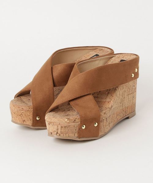 NATURAL BEAUTY BASIC(ナチュラルビューティーベーシック)の「クロスコルクミュール(サンダル・レディース・ホワイト/ベージュ系その他/ピンク・LARGE/MEDIUM/SMALL)」の7枚目の写真