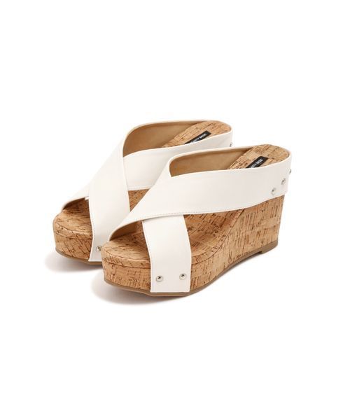 NATURAL BEAUTY BASIC(ナチュラルビューティーベーシック)の「クロスコルクミュール(サンダル・レディース・ホワイト/ベージュ系その他/ピンク・LARGE/MEDIUM/SMALL)」の10枚目の写真