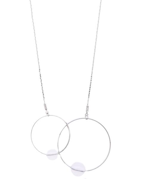 koe（コエ）の「ツインフープ×アクリルネックレス（ネックレス・レディース・シルバー/ゴールド・FREE）」の4枚目の写真