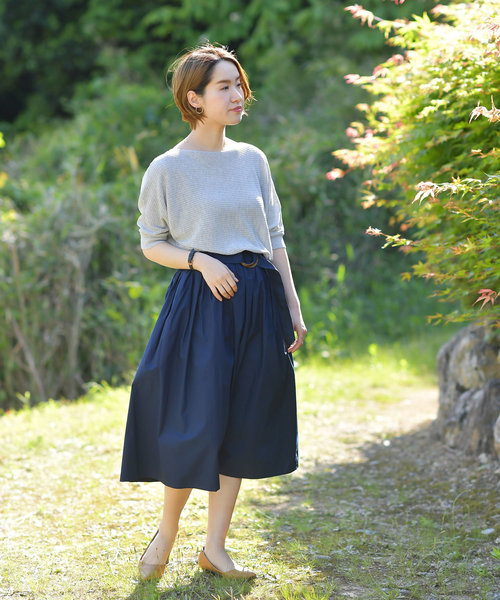 rps（アールピーエス）の「横リブドルマンニットプルオーバー（ニット/セーター・レディース・オフホワイト/杢グレー/カーキ/イエロー/ネイビー/ラベンダー・M）」の9枚目の写真