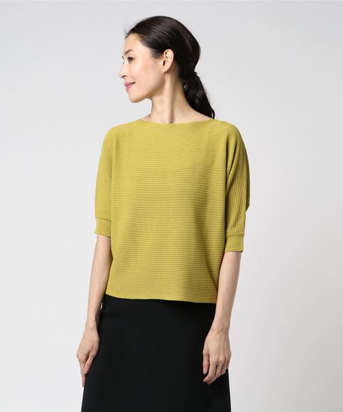 rps（アールピーエス）の「横リブドルマンニットプルオーバー（ニット/セーター・レディース・オフホワイト/杢グレー/カーキ/イエロー/ネイビー/ラベンダー・M）」の11枚目の写真