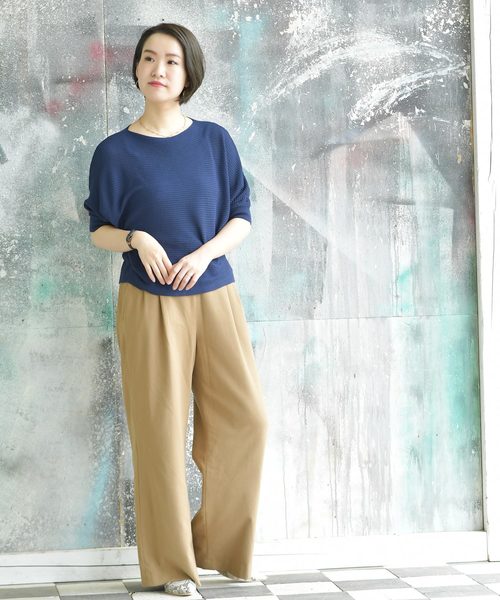 rps（アールピーエス）の「横リブドルマンニットプルオーバー（ニット/セーター・レディース・オフホワイト/杢グレー/カーキ/イエロー/ネイビー/ラベンダー・M）」の19枚目の写真